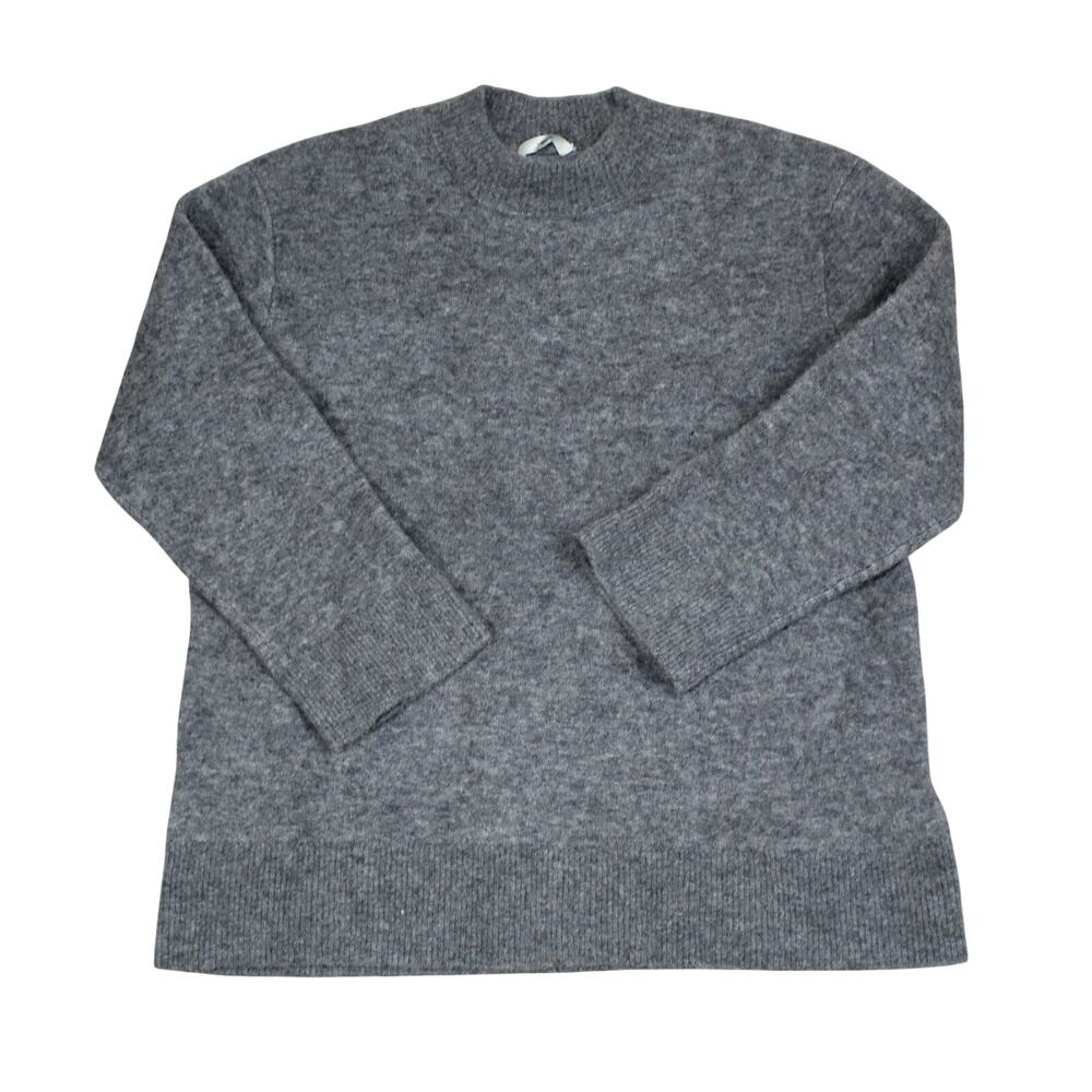Vince Sweater Womens Large Gray Wool Alpaca Crewneck Knit Pullover Preppy Winter